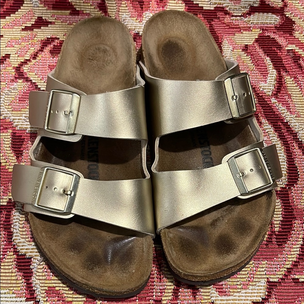 Birkenstock Metallic Gold Sandals